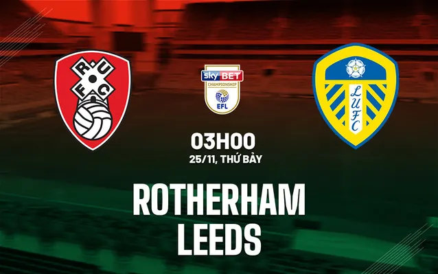Soi kèo bóng đá Rotherham vs Leeds ngày 25/11/2023